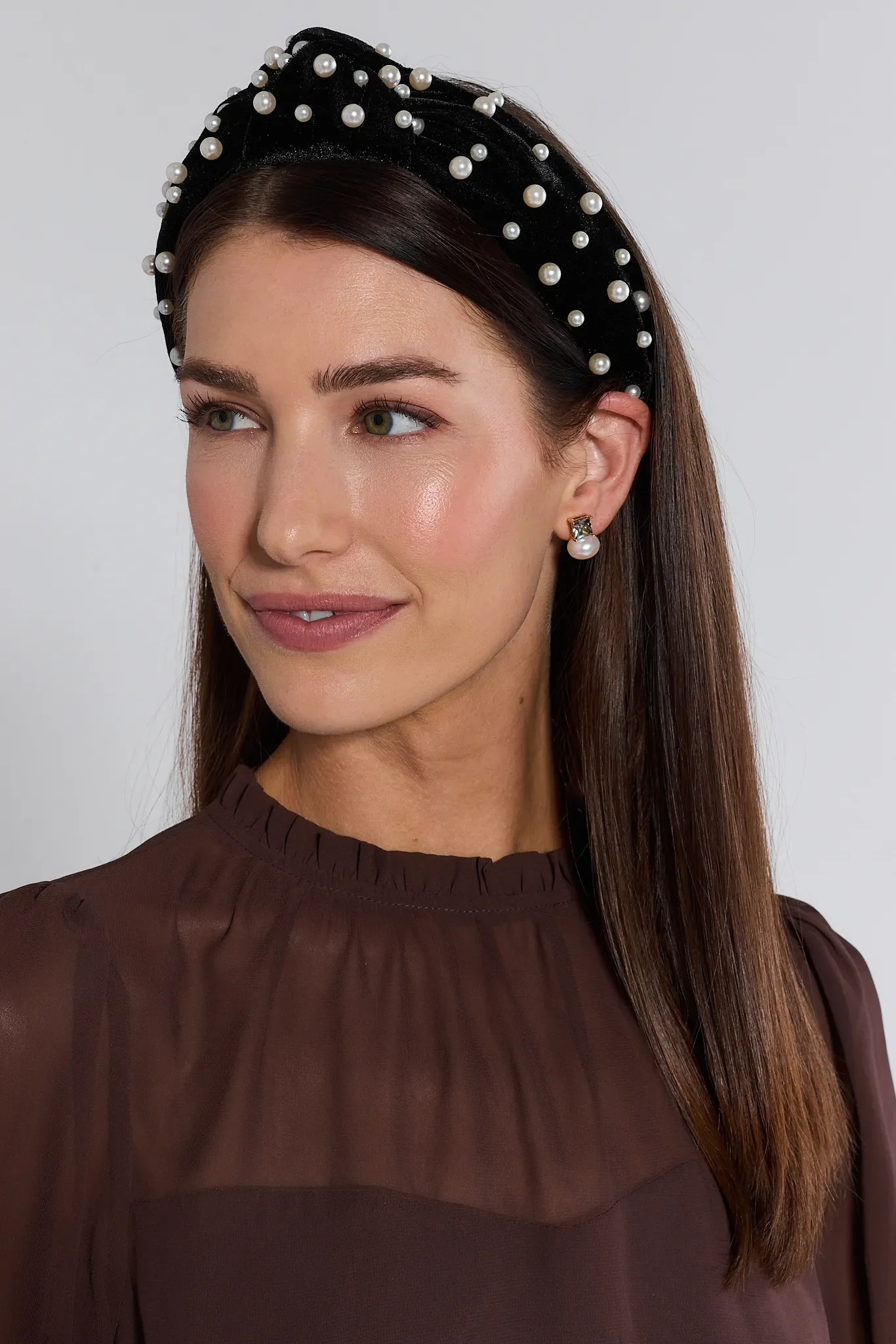 Marie Black Pearl Knot Headband | Avara