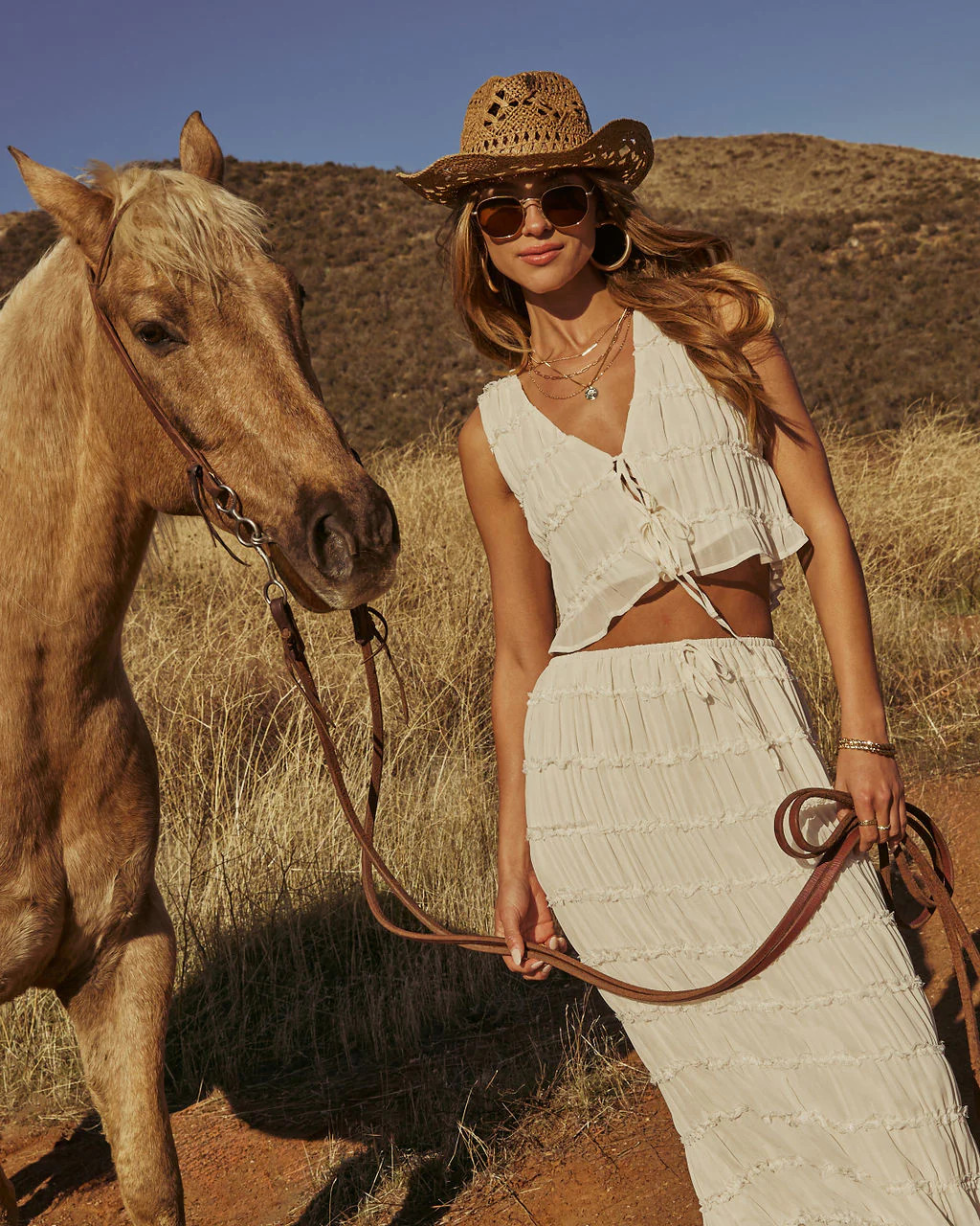 Celestial Haven Chiffon Front Tie Top | VICI