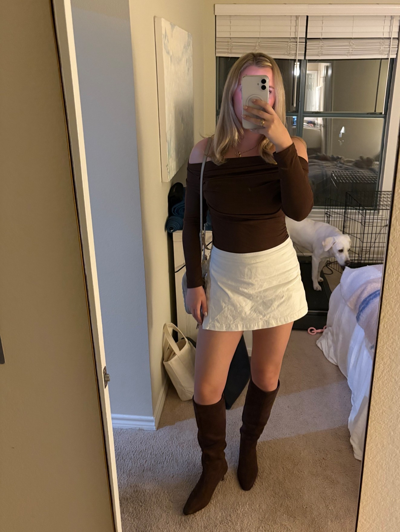 fall outfit, fall outfits inspo, cute fall outfit ideas, cozy fall aesthetic, fall neutral outfit, elevated fall fashion, chic fall outfit 2025, trendy fall outfits, fall layering outfit, brown top outfit, brown fall top, ribbed brown top, chocolate brown top, long sleeve brown top, neutral brown outfit, brown and white outfit, white mini skirt outfit, fall mini skirt outfit, white skirt fall look, mini skirt fall outfit inspo, fall skirt and boots outfit, fall date night outfit, fall brunch outfit, fall weekend outfit, kitten heel boots, kitten heel booties, pointed toe boots, suede boots, leather boots, neutral boots outfit, fall boots look, ankle boots outfit, knee high boots outfit, classic fall boots, western boots fall outfit, boots and mini skirt outfit, fall inspo, fall aesthetic inspo, autumn outfit inspo, cozy autumn wardrobe, fall capsule wardrobe, fall neutrals outfit, classy fall outfits, winter inspo, winter outfit ideas, winter neutral outfit, cozy winter fashion, winter date night outfit, chic winter layers, boots and sweater outfit, fall to winter transition outfit, everyday fall and winter outfits, timeless fall fashion, modern fall style, soft neutral fall aesthetic, comfortable fall outfit ideas, stylish cold weather outfit, neutral brown and white outfit aesthetic

#LTKFindsUnder50 #LTKHoliday #LTKootd