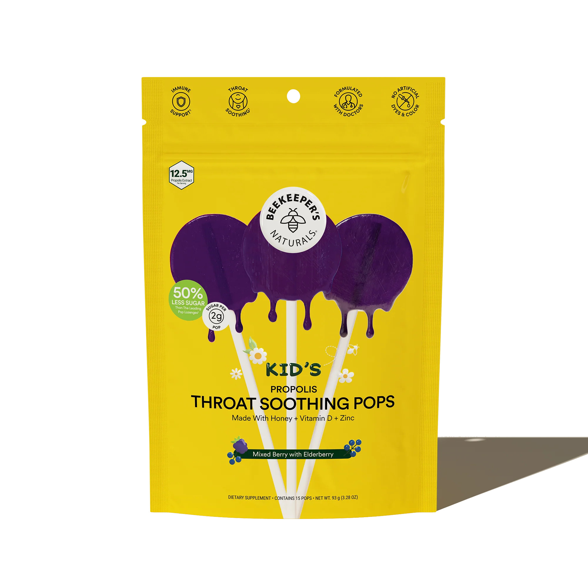 Kid’s Throat Soothing Lollipops - Elderberry | Beekeeper's Naturals