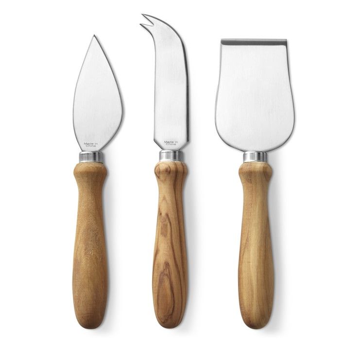 Olivewood Cheese Knives, Set of 3 | Williams-Sonoma