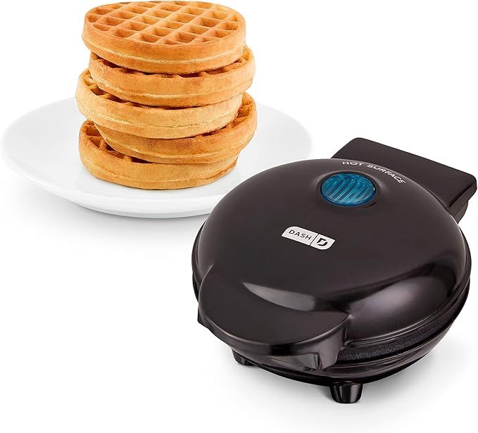 Amazon.com: DASH DMW001BK Mini Maker for Individual Waffles, Hash Browns, Keto Chaffles with Easy... | Amazon (US)