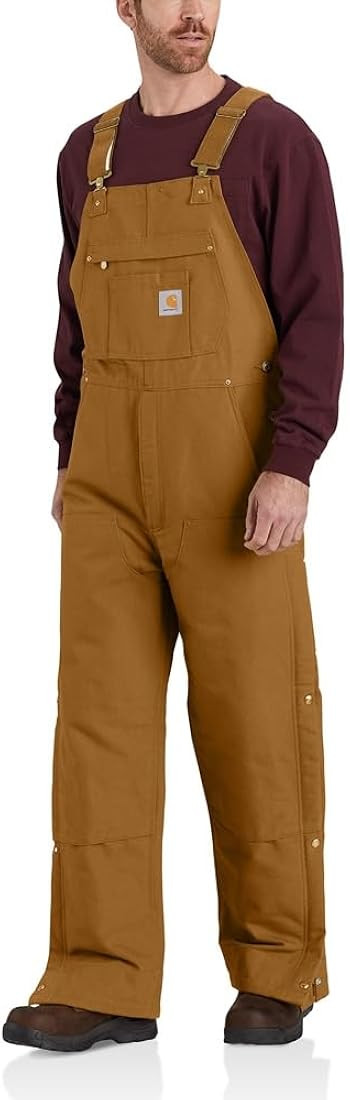 Carhartt Men's Loose Fit Firm Duck Insulated Bib Overall | Amazon (US)