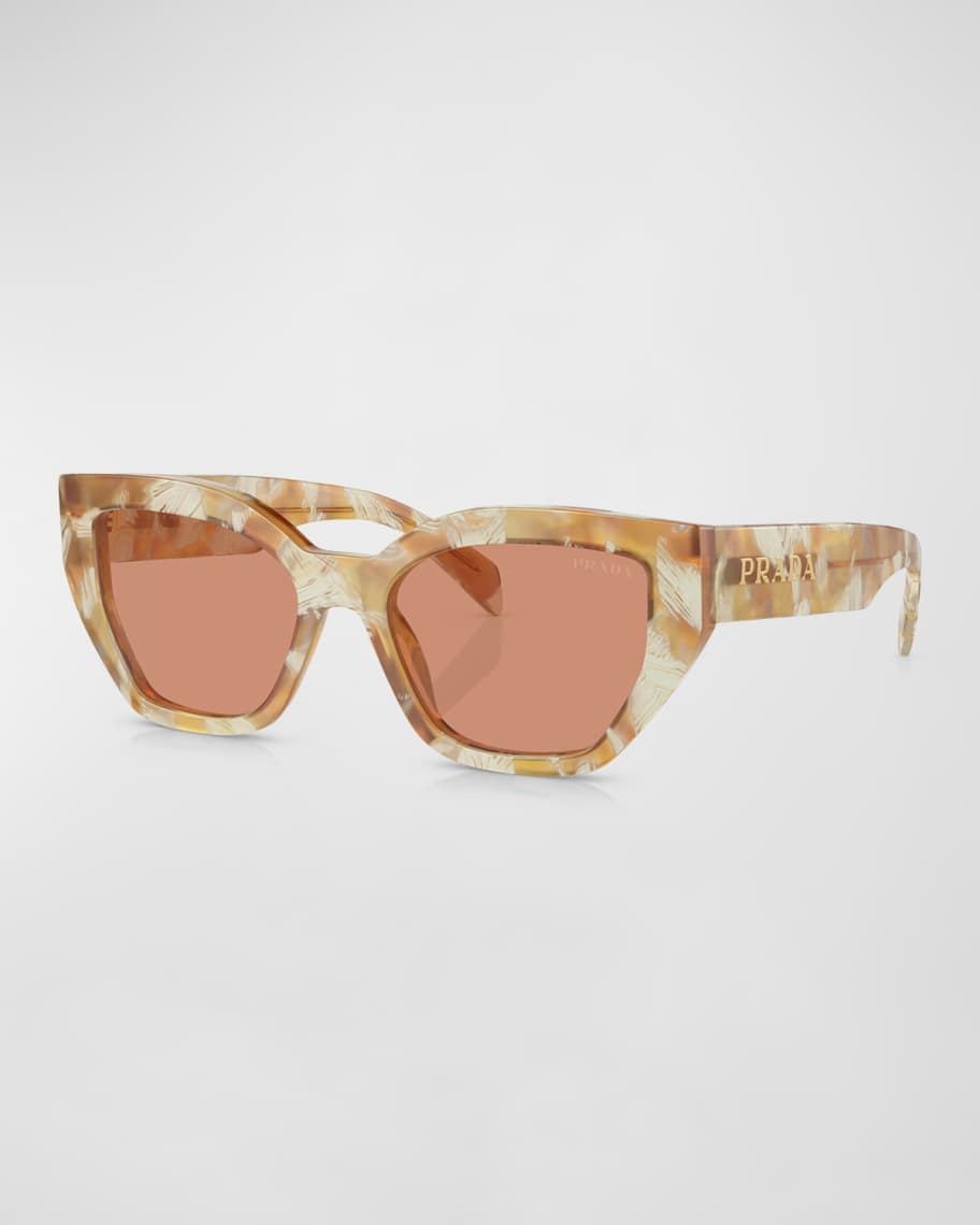 Logo Acetate Butterfly Sunglasses | Neiman Marcus