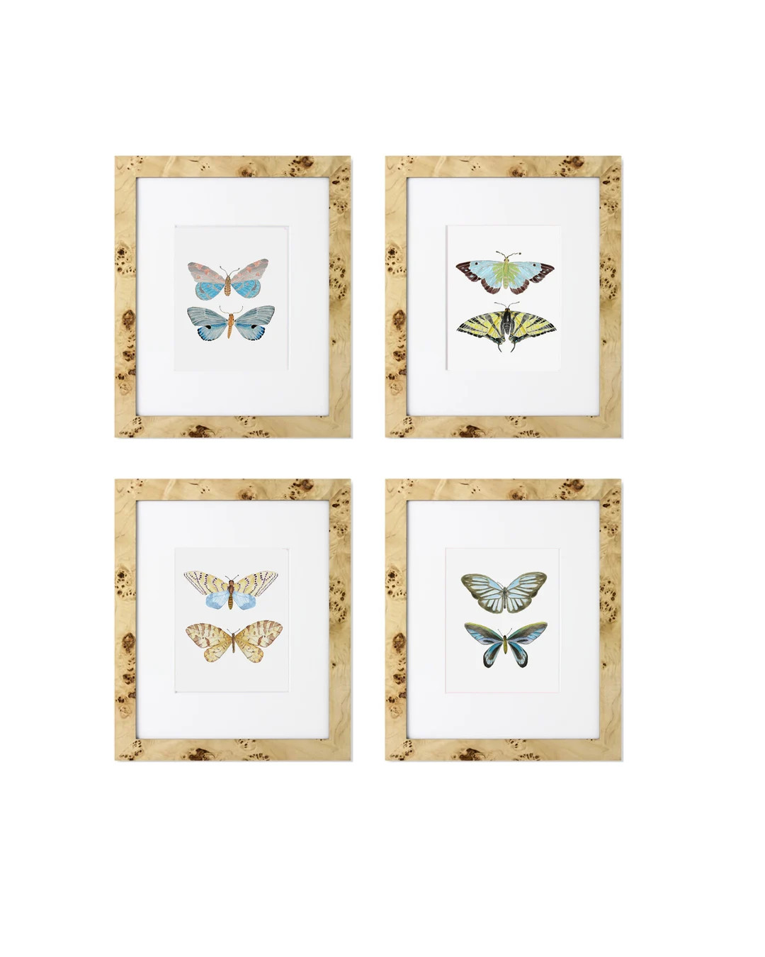 Set of Four Butterfly Pair Prints | Watercolor Butterflies | Preppy Wall Decor | Preppy Dorm Deco... | Etsy (US)