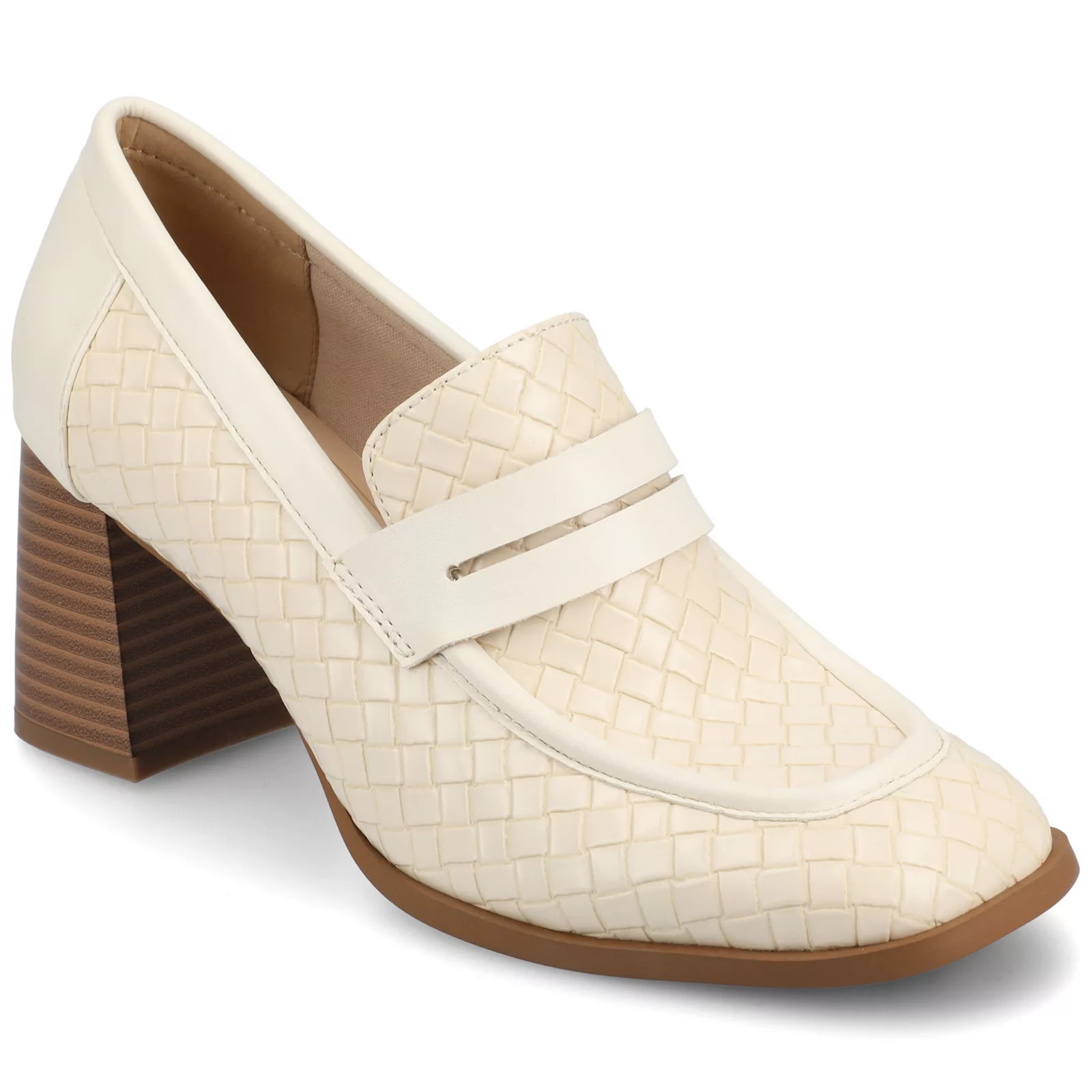 Journee Malleah Women's Pumps, Size: 6, Ivory Woven | Kohl's
