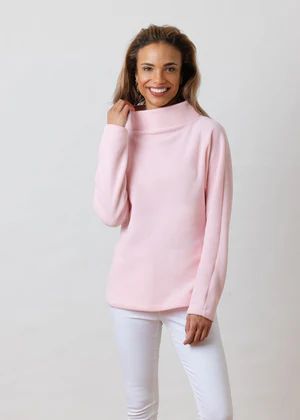 Taylor Tunic in Vello Fleece (Pink) | Dudley Stephens