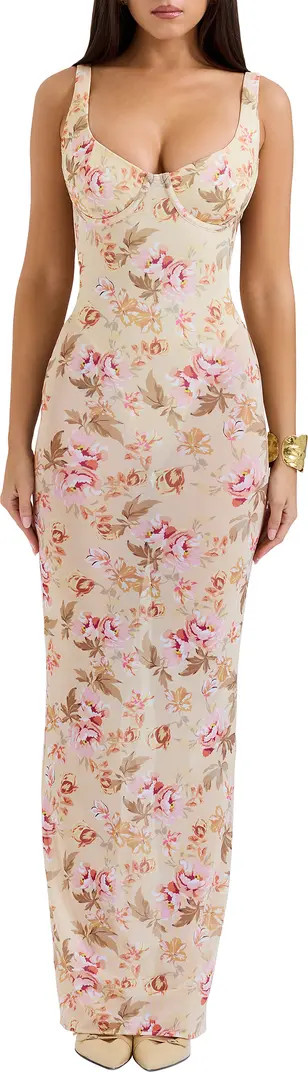 Robina Floral Bustier Bodice Gown | Nordstrom