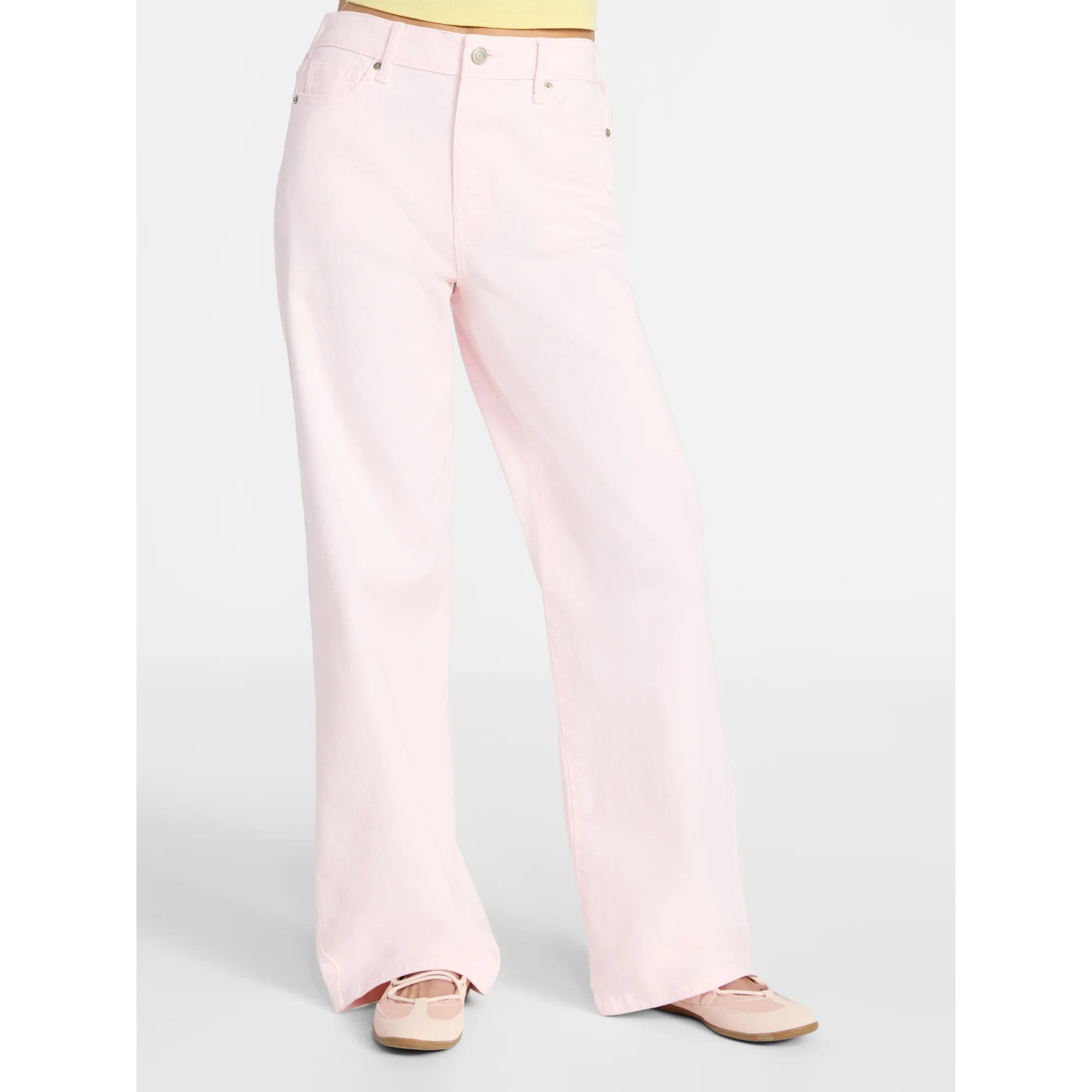 No Boundaries High Rise Baggy Wide Leg Jeans, 32'' Inseam, Women’s and Women's Plus XXS-4X | Walmart (US)