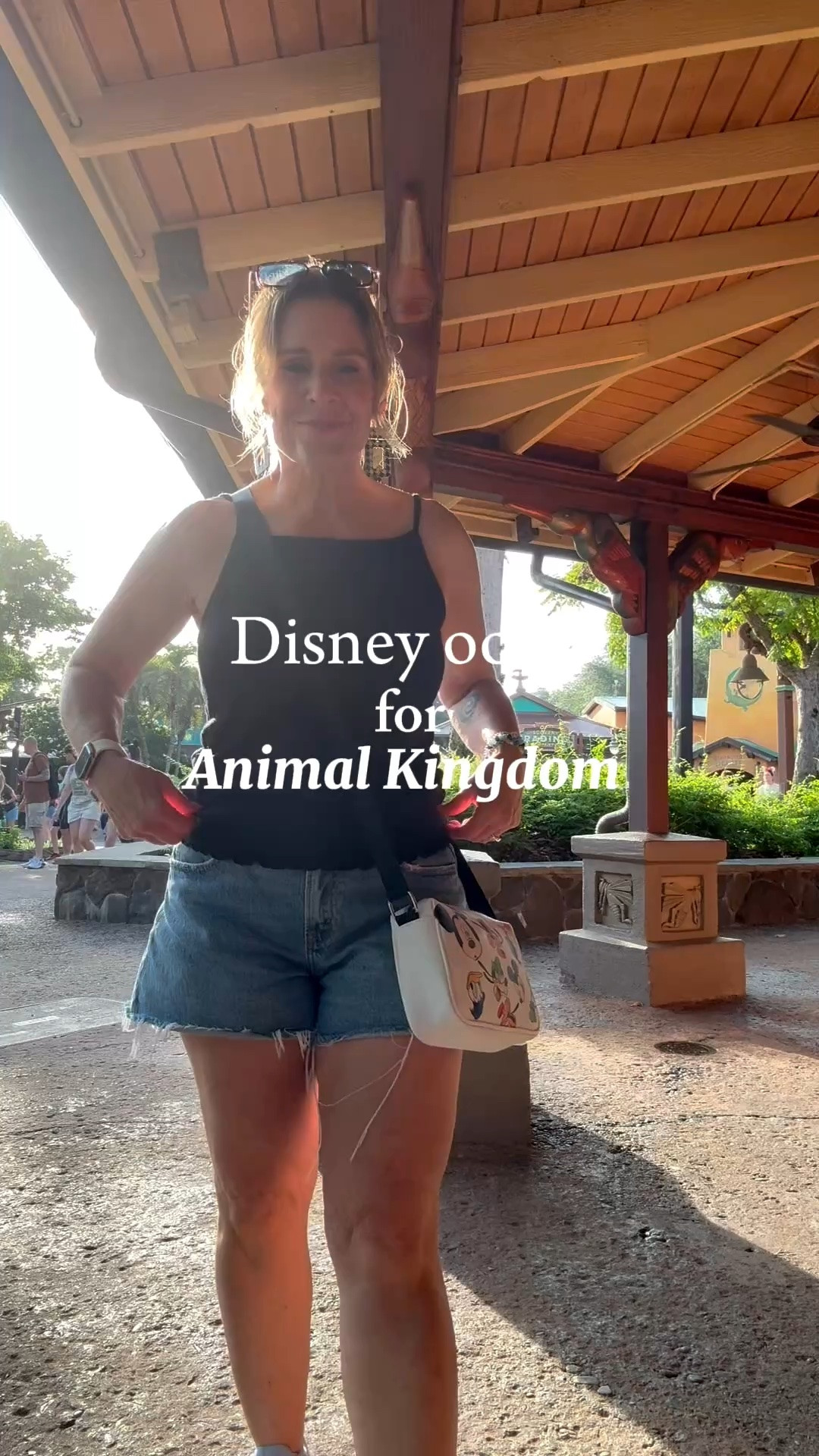 Wearing size 6 in curve love A&F denim shorts. Sized up to L in tank, but didn’t need to! Purse was sold out at the time of this post, but I linked a similar one.

#LTKootd #LTKOver40 #LTKTravel