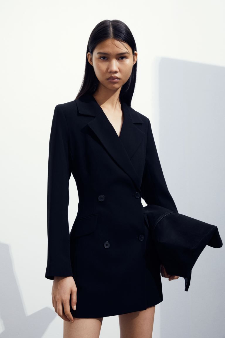Blazer dress - Black - Ladies | H&M GB | H&M (UK, MY, IN, SG, PH, TW, HK)