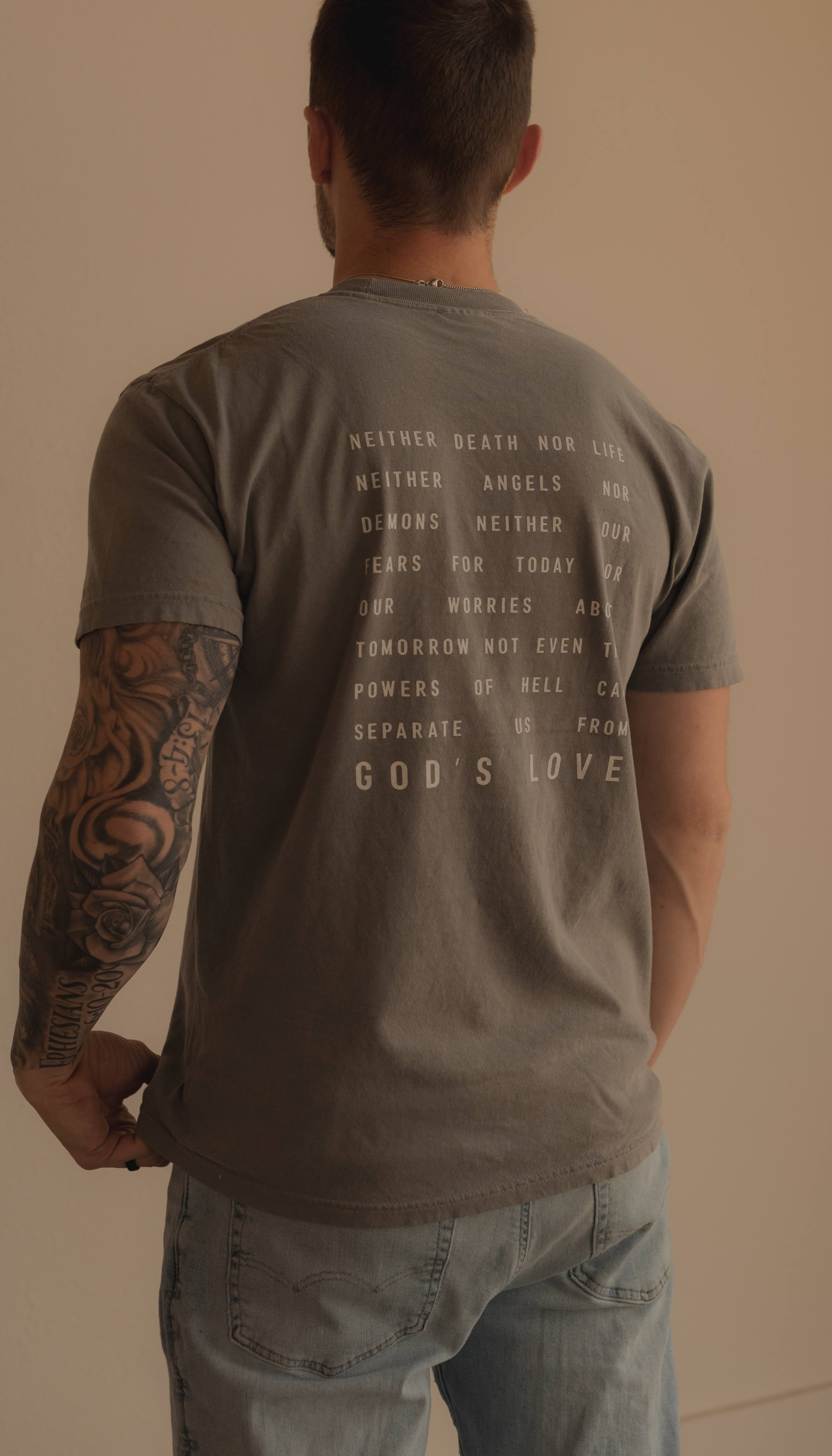 From His Love Tee- Grey | Dear Heart