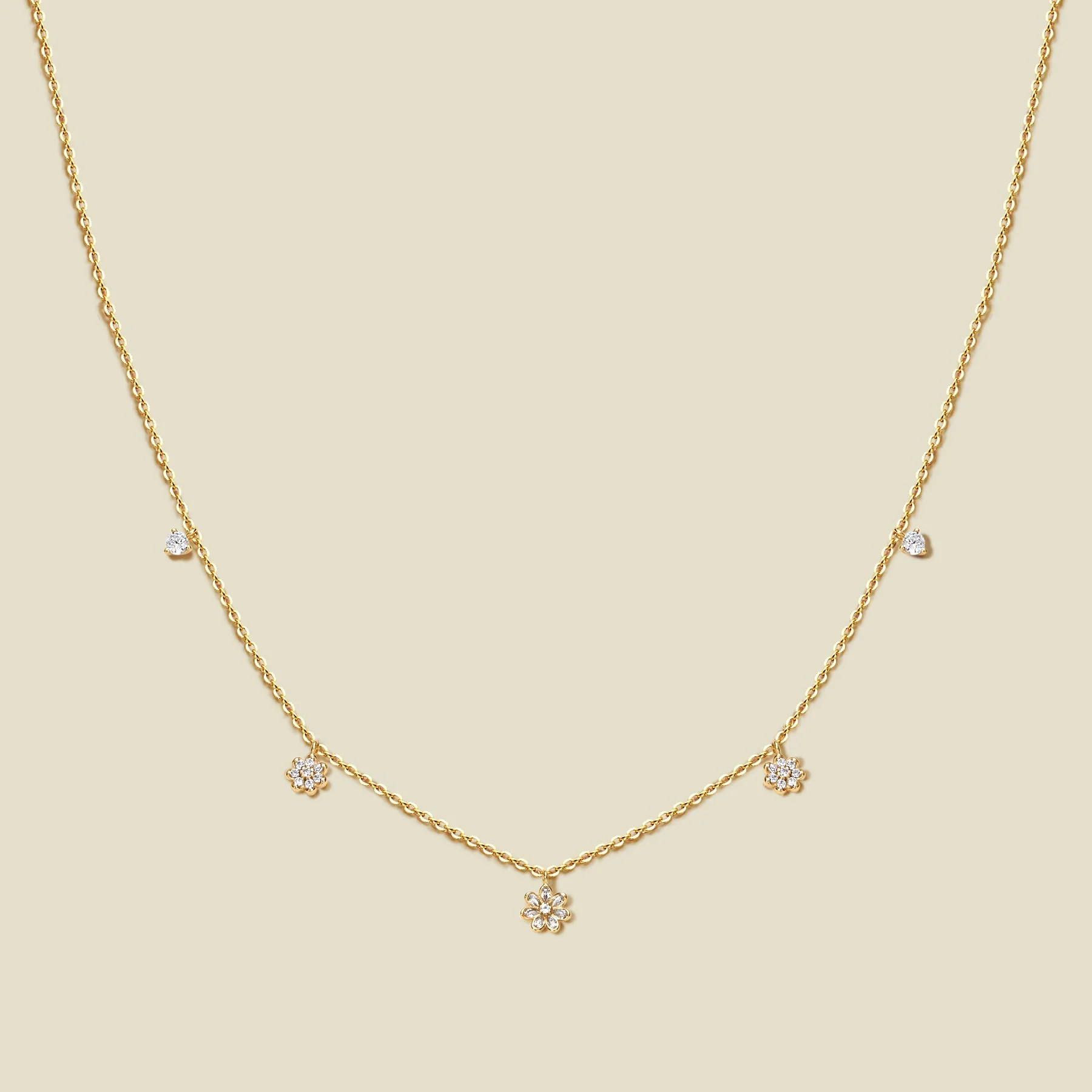 Flora Luxe Floating Necklace | Made By Mary