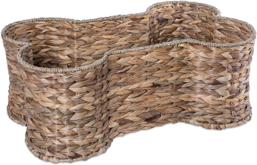 Bone Dry Pet Storage Collection Bone Shape Hyacinth Toy Basket, Natural, Small | Amazon (US)