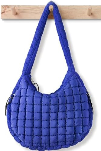 Puffer Tote Bag for Women Large Quilted Crossbody Bag Quilted Carryall Bag Soft Puffy Hobo Handba... | Amazon (US)