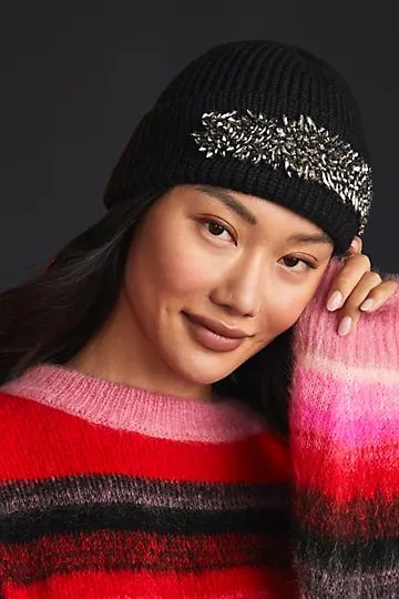 Embellished Rhinestone Beanie | Anthropologie (US)