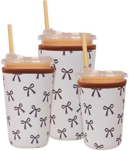 Reusable Insulated Neoprene Iced Coffee Cup Sleeve, Durable Drink Sleeve for Cold Beverages, Beve... | Amazon (US)
