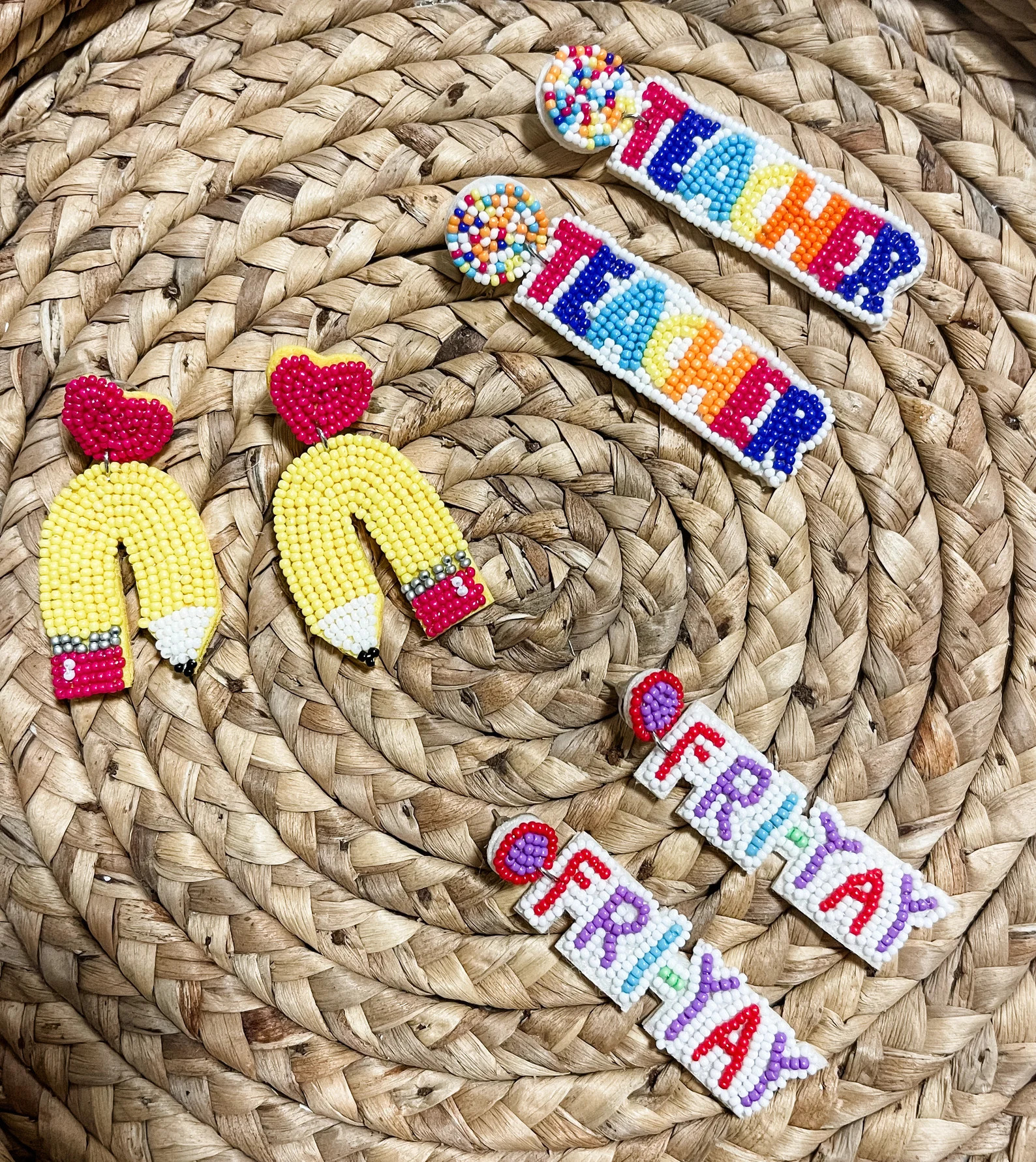 Teacher Earrings Teacher Gifts Back to School Gifts Teacher Appreciation Week Fri-yay Earrings Pe... | Etsy (US)