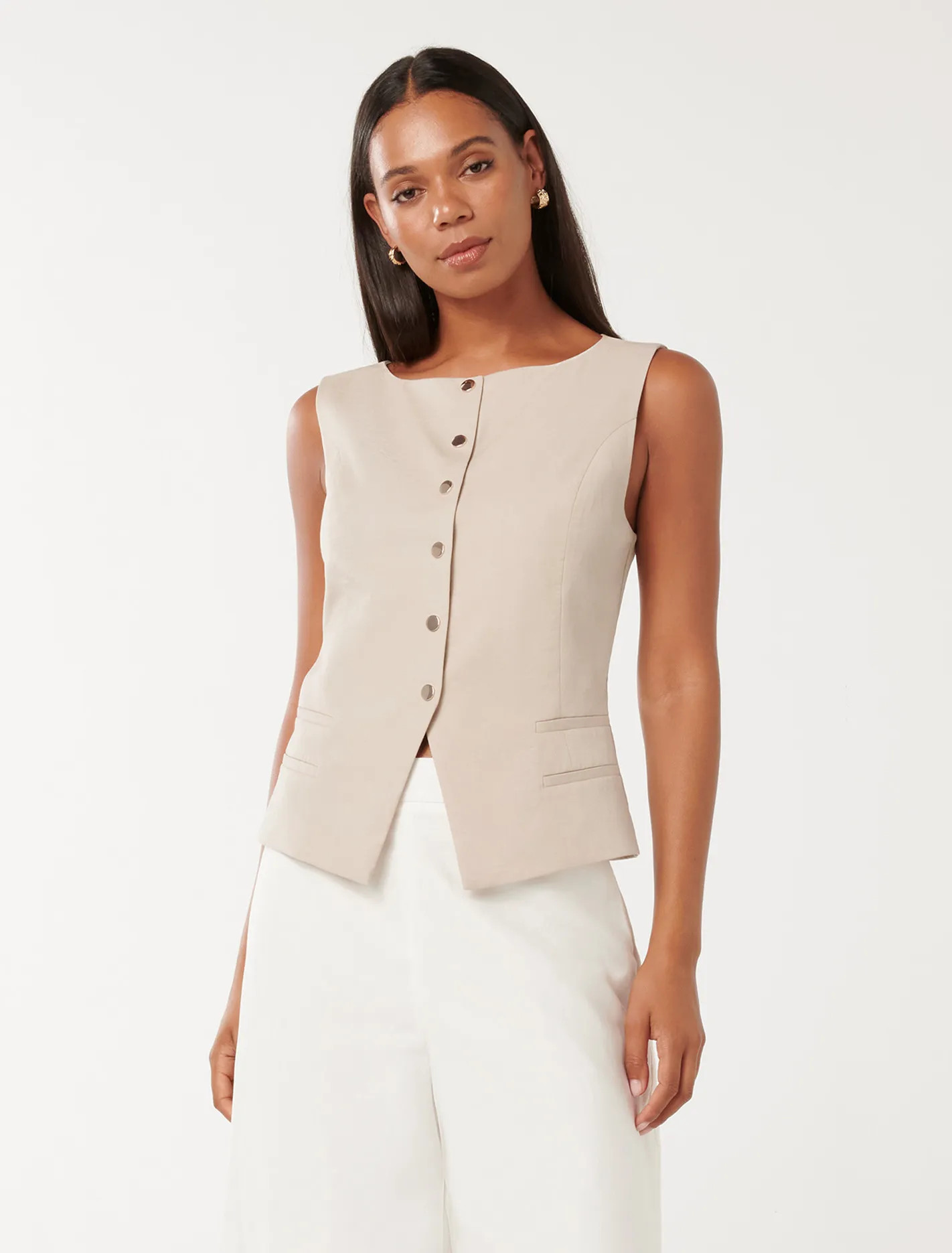 Bea Snap Front Vest | Forever New (AU)
