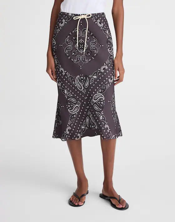 Drawstring Midi Skirt | Madewell