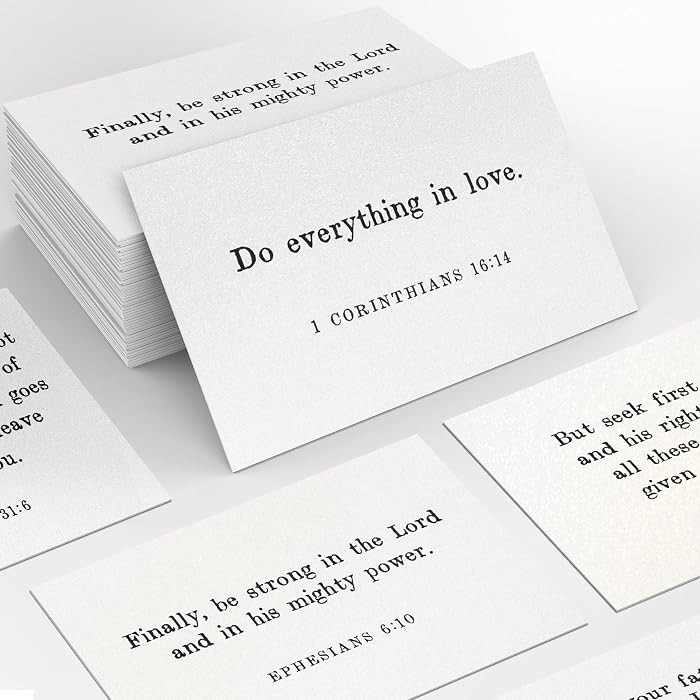 Bible Verse Cards, 60 Mini Scripture Cards with Bible Verses on 300GSM Pearl Paper, Inspirational... | Amazon (US)