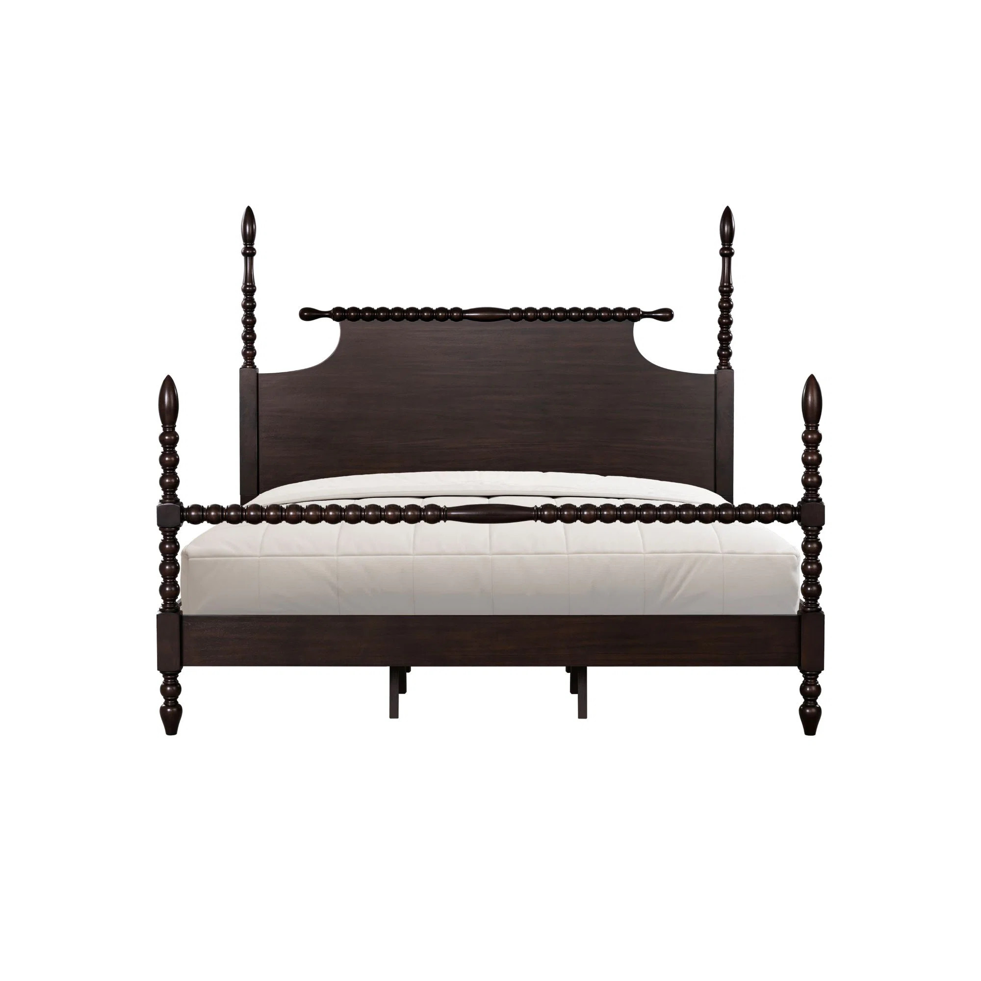 Beckett Solid Wood Low-Profile Bed Frame with Spindle Design | Wayfair North America