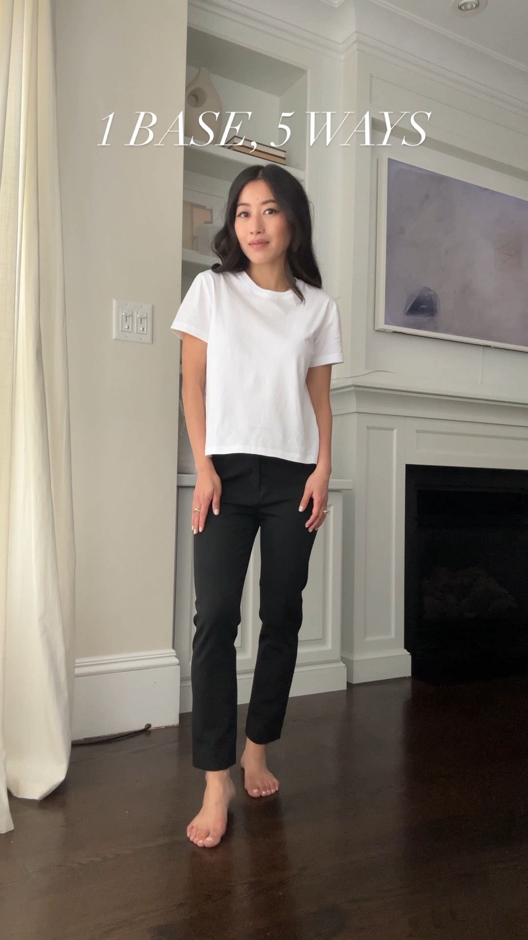 1 base layer 5 different ways - more details on my latest blog post (www.extrapetite.com)

• Everlane tee xs - has available option for pocket as well. I sized up. This is a nice regular cotton boxier cut tee and I also linked my COS tee in a more premium thicker cotton, for which I also sized up to Xs 

• Ann Taylor Audrey crop pant 0P - sized up in these too, great length and style for petites!

• Uniqlo blazer in beige xxs. Also linked a highly rated banana  republic blazer on sale fully stocked in petite sizing 

• Gucci heels 35

• Sezane stripe wilson cardigan xxs

• BCBG chunky loafers 5

• Polene bag (linked similar)

• H&M jacket xs - sleeves need to be shortened for petites, I tucked them under 

• Amazon "the drop" trench coat xxs - petites will need alterations bc this fits long in length and at the sleeves. Also linked jcrew icon trench for a petite structured shorter trench option 

• Quince shrunken cashmere sweater xs

• 47 brand cap on amazon 

• Adidas sambas men's 4 = women's 5/5.5

#petite spring styling smart casual workwear 

#LTKSeasonal #LTKworkwear #LTKfindsunder100