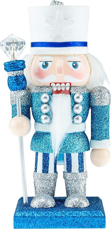 Clever Creations Blue King 6 Inch Traditional Wooden Nutcracker, Festive Christmas Décor for She... | Amazon (US)