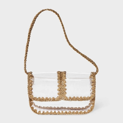 Shoulder Bag with Straw Detail - A New Day™ Clear | Target