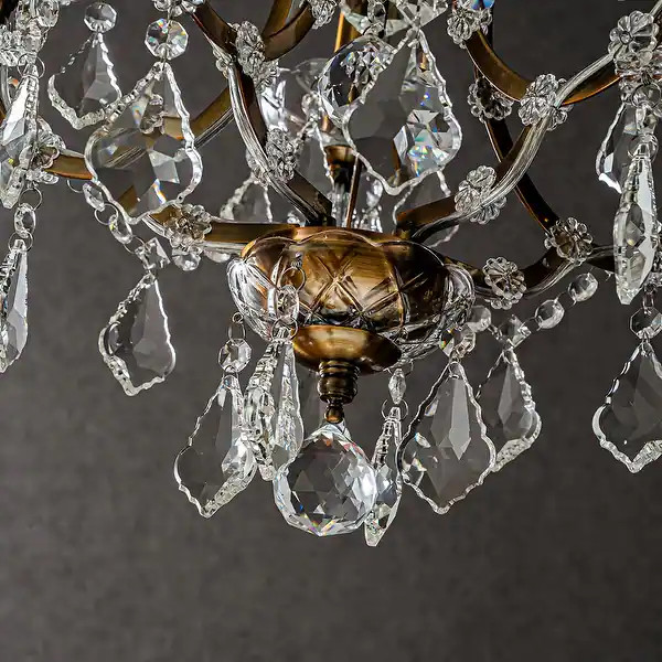 CraftHome 5/12 Light Classic/Traditional Candlestick Chandelier with Crystal Accent - W 18" | Bed Bath & Beyond