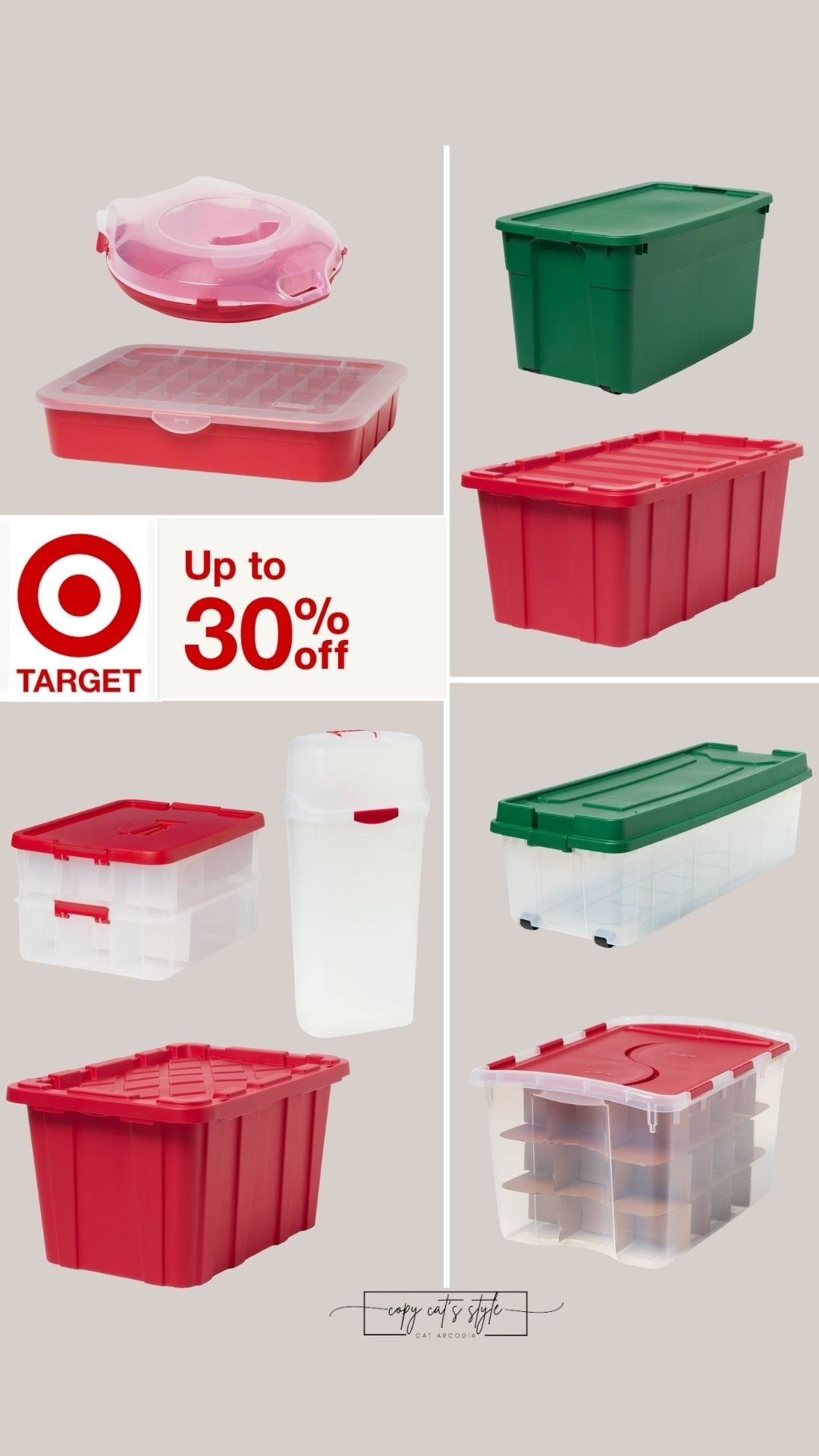 Target storage bins on sale! Clean up the holiday decor with the perfect size bins for all your decorations. 

#LTKHome #LTKFindsUnder50 #LTKSaleAlert