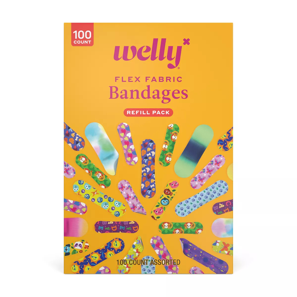Welly Flex Fabric Assorted Bandage Pack Refills - 100ct | Target