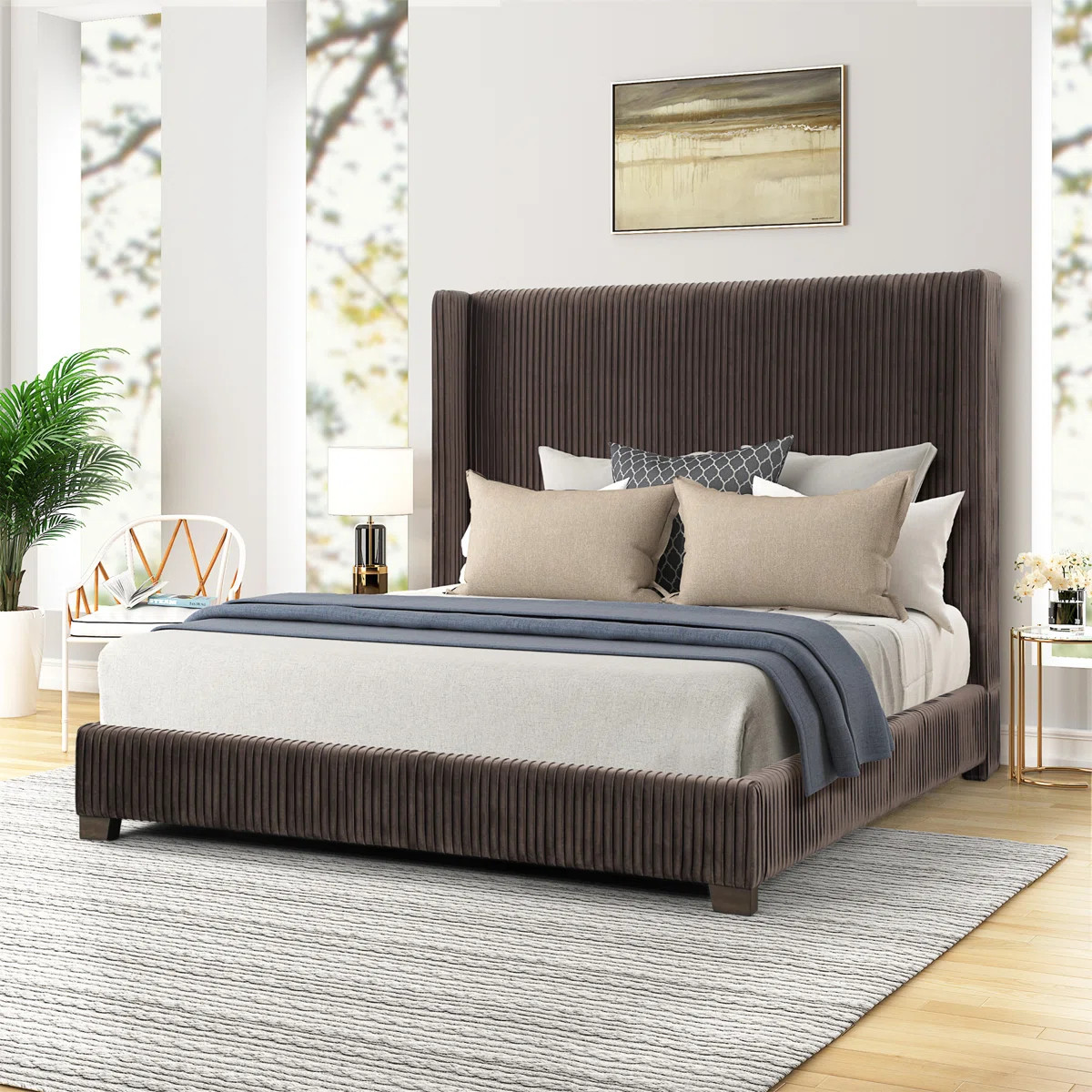 Aazad Pleated Upholstered Bed | Wayfair North America