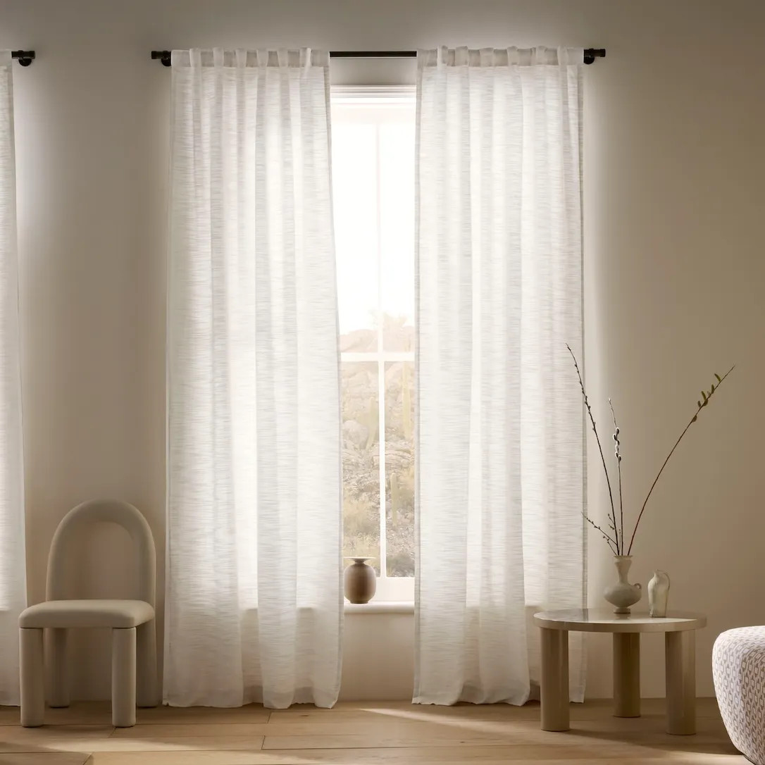 Sunbrella® Lina Sheer Curtain​​ - Natural | Sunbrella