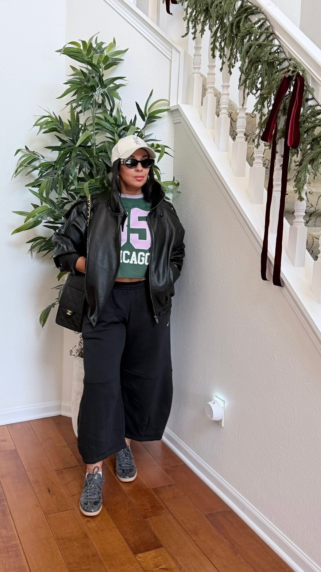 Happy NYE! Not fancy but these cute comfy pieces made running errands bearable! This anthro tee is on sale under $15!!! Throwing on a fun lippie and some accessories is all we need to fake it til we make it sometimes! Can’t link the jacket but it is THE jacket of 2025 from Zara 🖤

#LTKootd #LTKdayinmylife #LTKSaleAlert