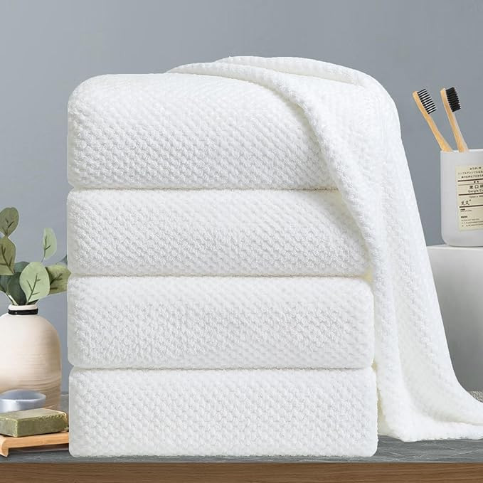 Extra Large Bath Towels Set 35x70 Inches - White Luxury 600 GSM Oversized Bath Sheet Towel,Ultra ... | Amazon (US)