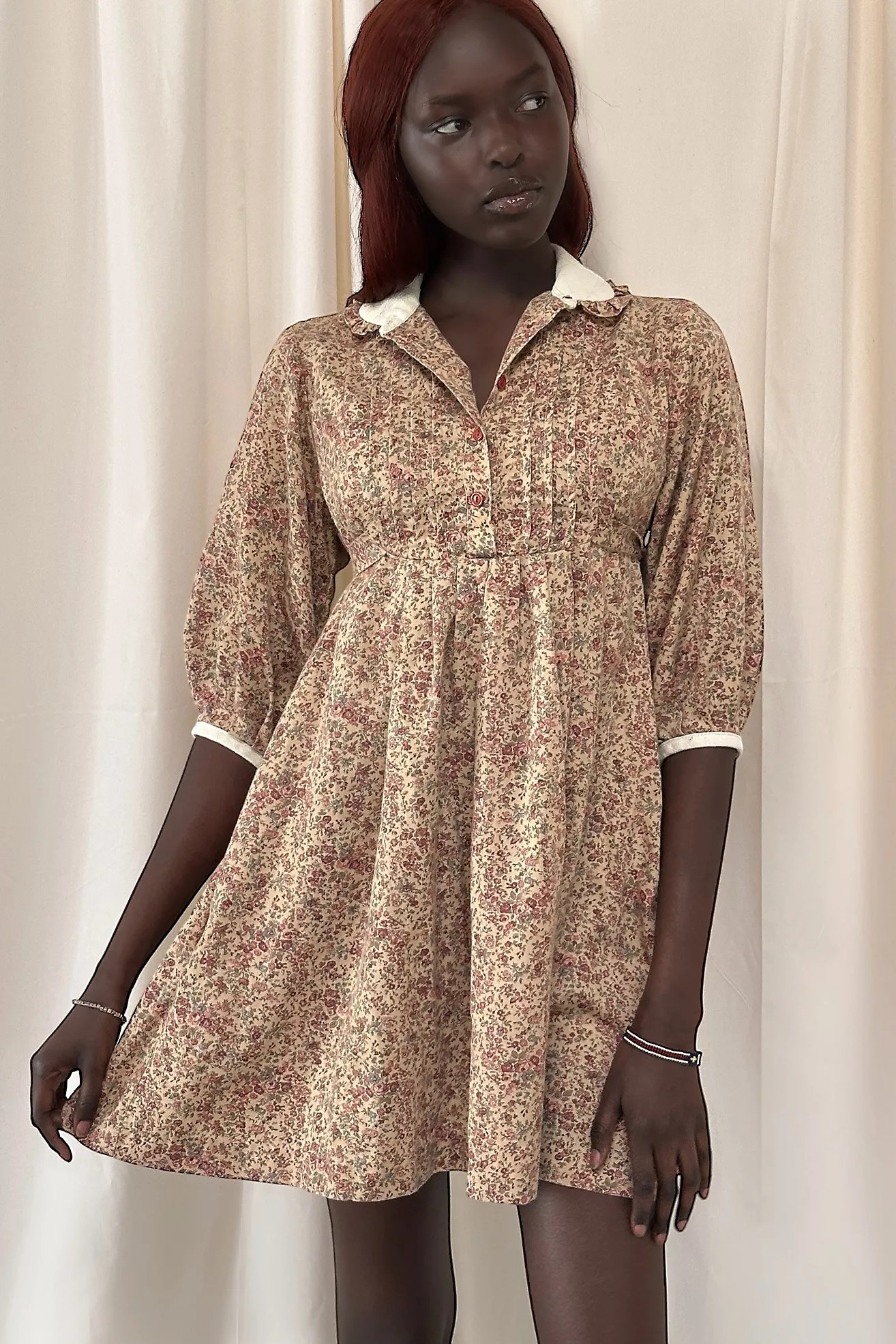 Vintage 1970's Young Edwardian Label Floral Calico Dress Selected By Afterlife Boutique | Free People (Global - UK&FR Excluded)