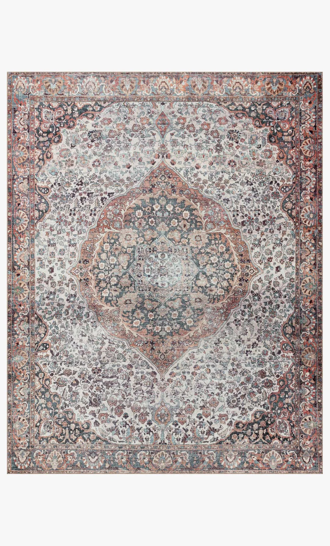 Loloi II Wynter WYN-01 Red / Multi Oriental Area Rug 7'-6" x 9'-6" | Walmart (US)