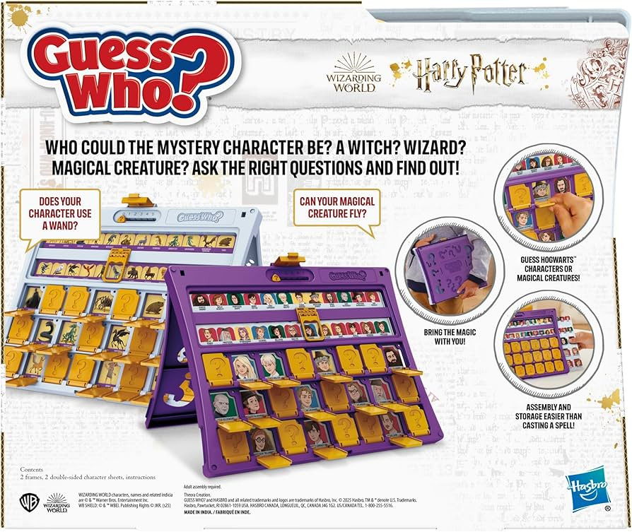 Guess Who? HARRY POTTER Edition Board Game | Ages 6 and Up | 2 Players | Fun Games for Kids and P... | Amazon (US)