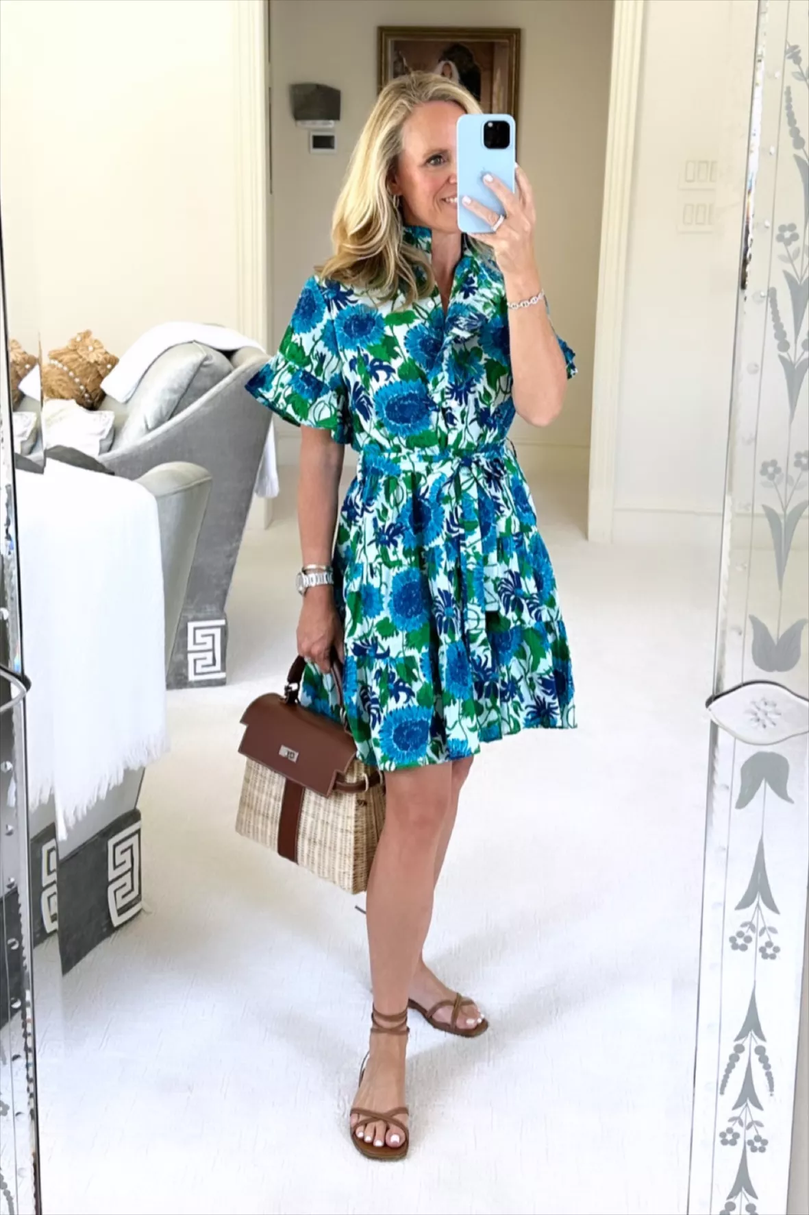 Ruffled Floral Shirt Dress curated on LTK