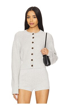 Lovers and Friends Darina Cardigan in Light Grey from Revolve.com | Revolve Clothing (Global)