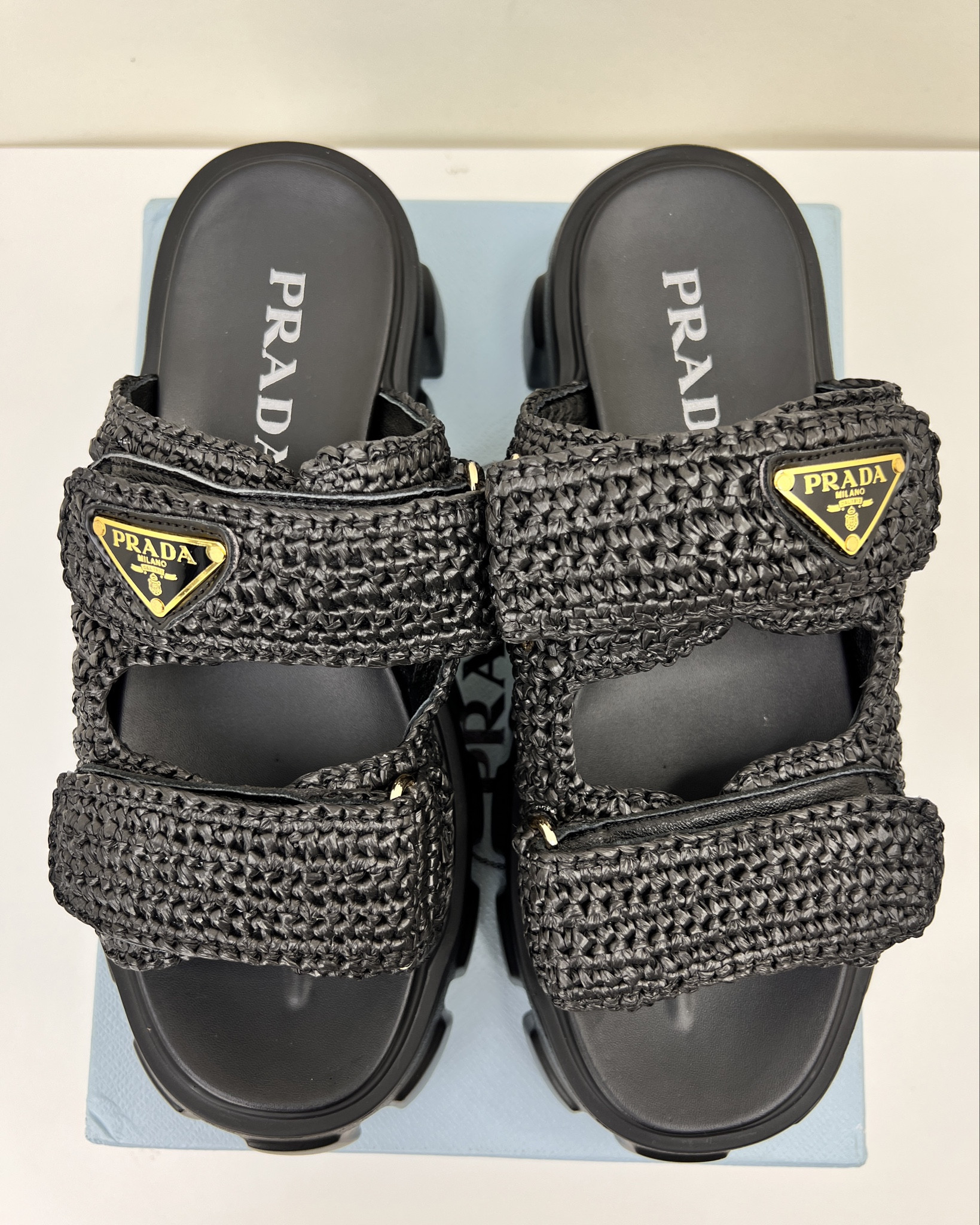 Prada sandals black slide summers     slipper 

#LTKfitness #LTKshoecrush #LTKfindsunder100