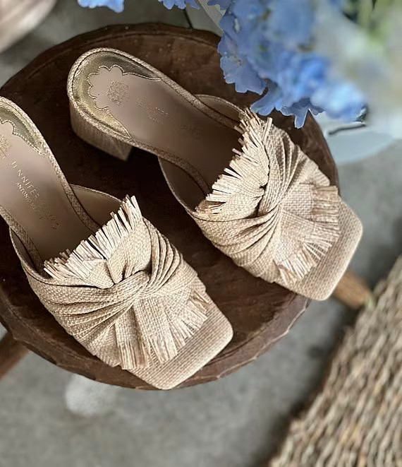 Antonio Melani x Jennifer Sumko Palmetto Raffia Mules | Dillard's | Dillard's