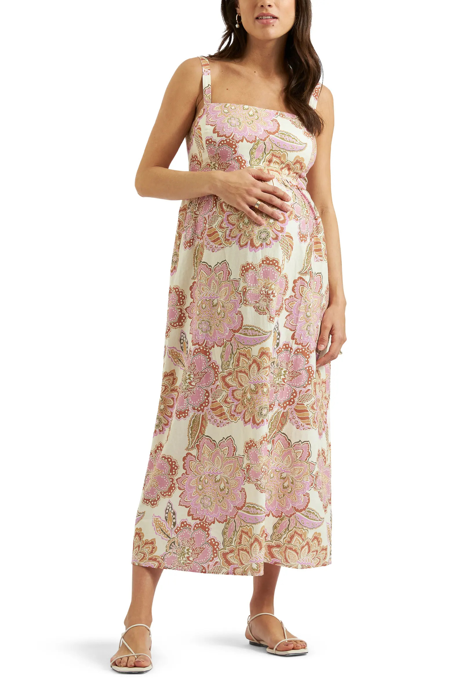 Hope Tie Back Linen Dress  Natural | Nordstrom