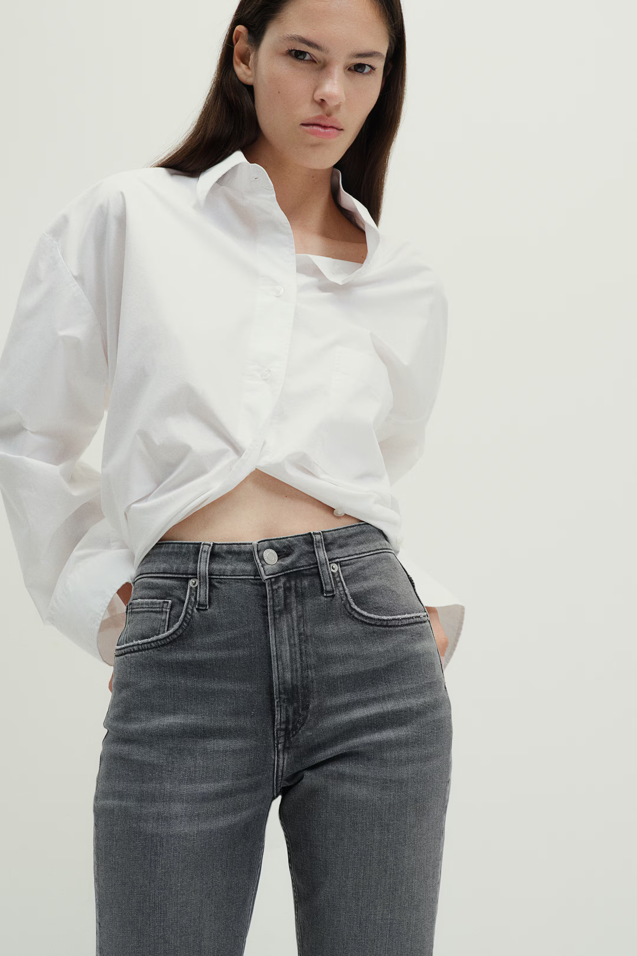 Slim Straight High Ankle Jeans | H&M (US + CA)