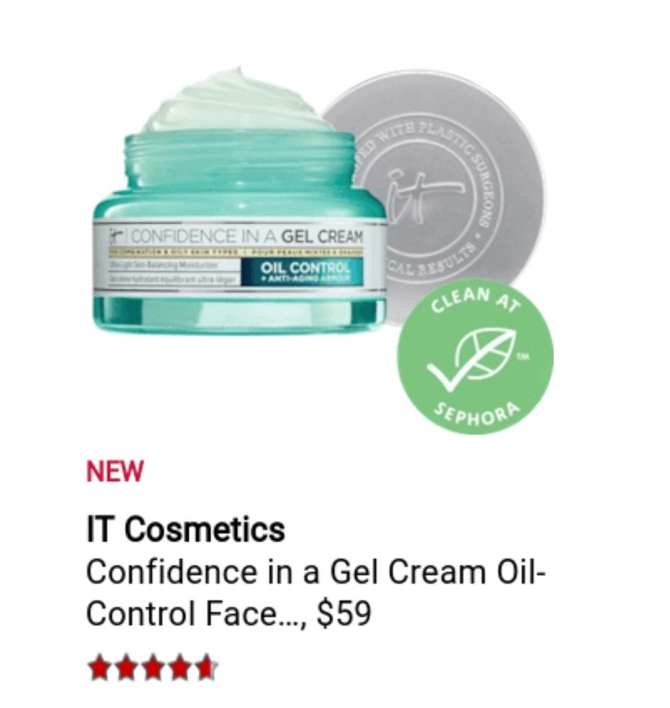 Have you tried It Cosmetics new gel moisturizer?! I love the regular Confidence in a Cream so I know I'll probably love this one too. Grab it from Sephora! 

#LTKbeauty