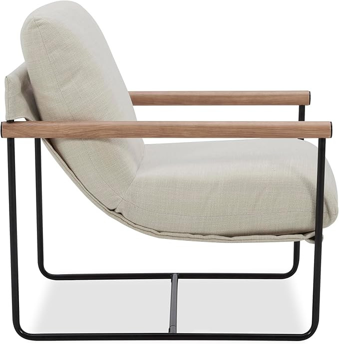 Oversized Sling Accent Chair Metal Frame Armchair with Removable Cushion for Living Room Bedroom ... | Amazon (US)