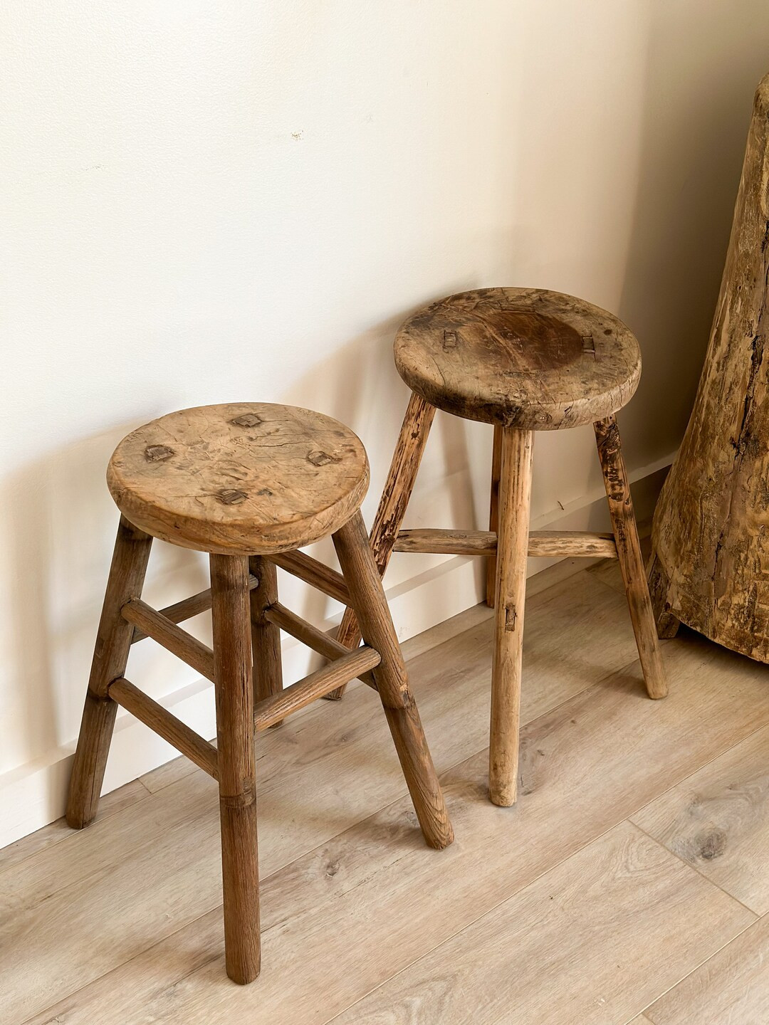 Vintage Chinese Elm Stool - Etsy | Etsy (US)