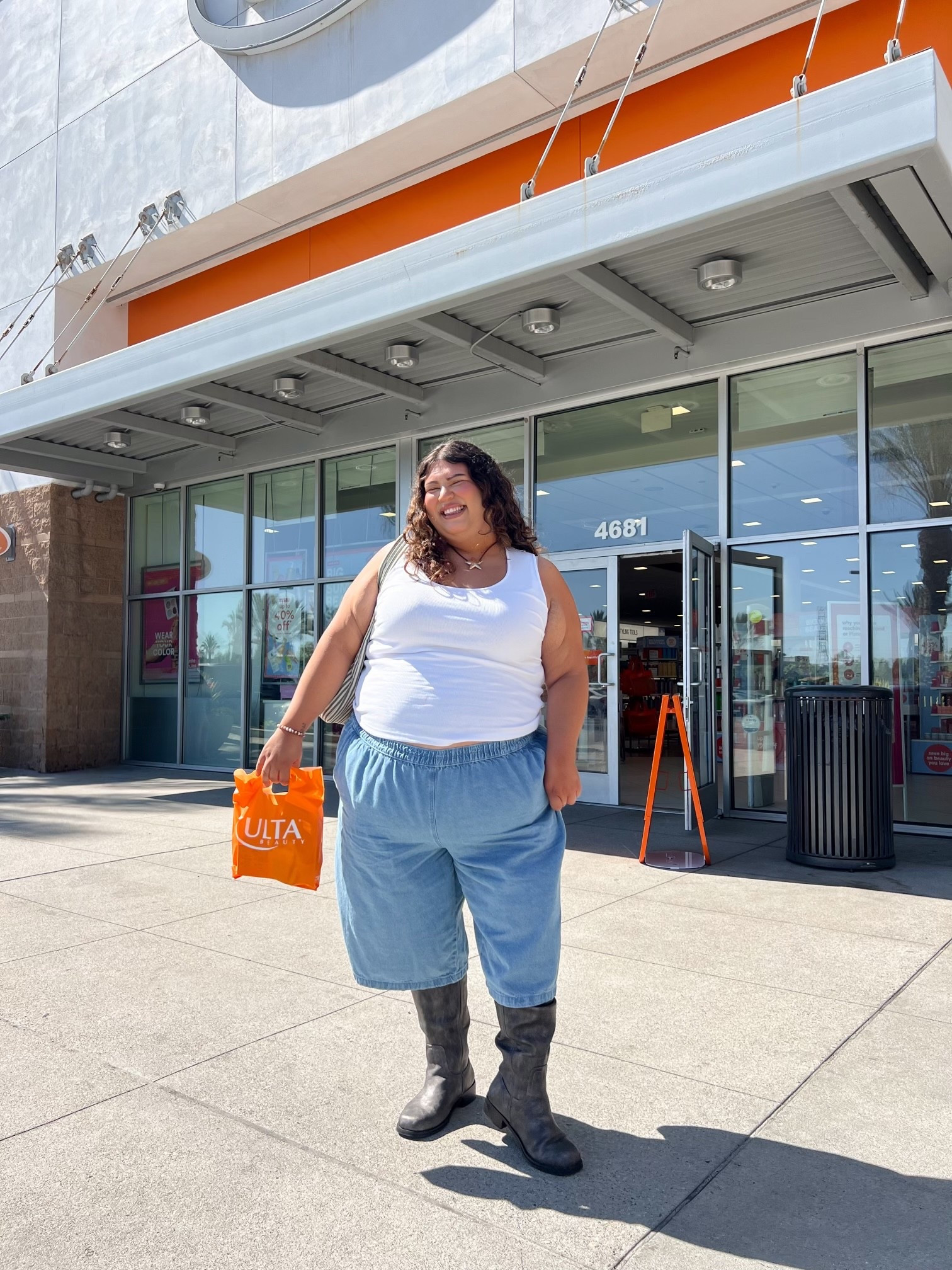 Running errands OOTD 

#bermudashorts #motoboots #errandsoutfit #plussize

#LTKootd #LTKPlusSize #LTKSeasonal