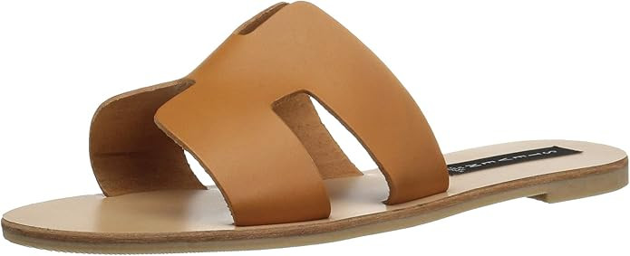 STEVEN by Steve Madden Women's Greece Flat Sandal, Cognac Leather, 7 M US | Amazon (US)